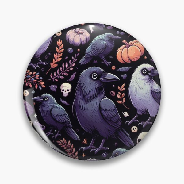 Item preview, Ravens Illustration Pattern designed and sold by DoggoTankDesign.