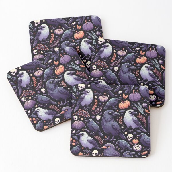 Item preview, Ravens Illustration Pattern designed and sold by DoggoTankDesign.