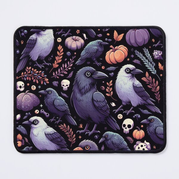 Item preview, Ravens Illustration Pattern designed and sold by DoggoTankDesign.