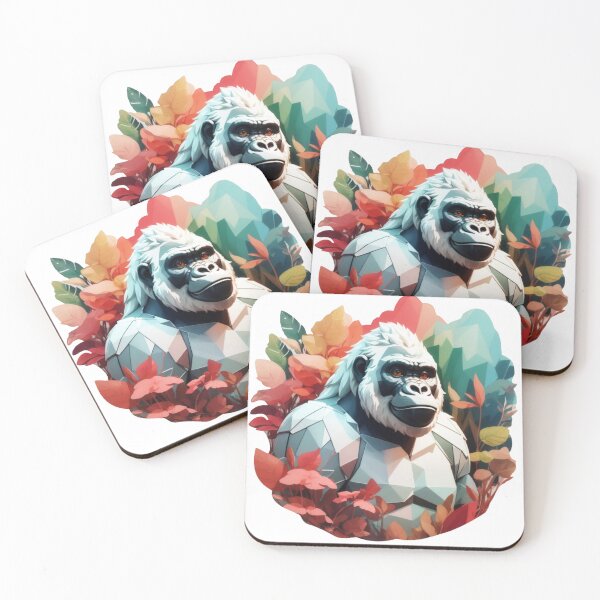 Item preview, Gorilla illustration with flowers designed and sold by solaris999.