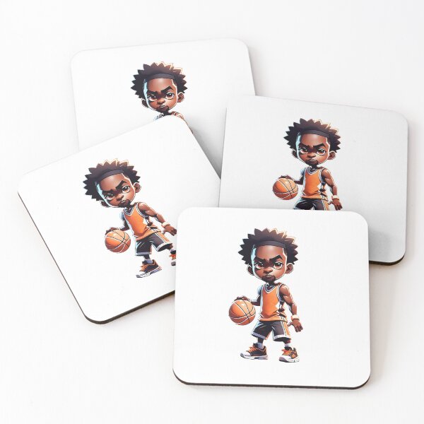 Item preview, Basketball Player Team Black Man Cartoon NBA Character StreetBall fan designed and sold by artesis.