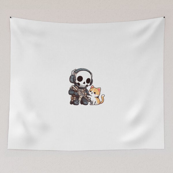 Item preview, Cute skeleton with orange kitty designed and sold by Wxjtecki.