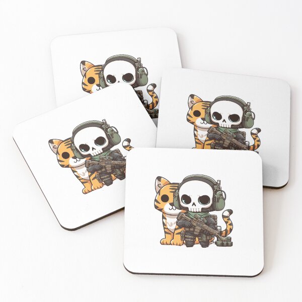 Item preview, Cute skeleton in tactical gear with tiger designed and sold by Wxjtecki.