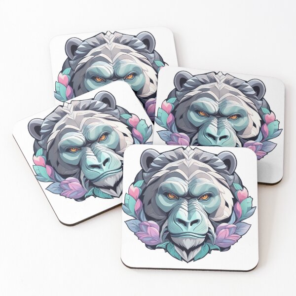 Item preview, Colorful Gorilla Portrait Illustration designed and sold by solaris999.