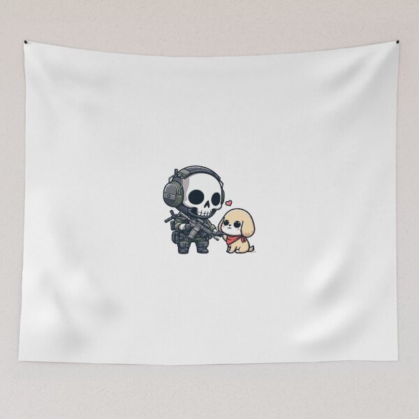 Item preview, Cute skeleton in tactical gear with puppy designed and sold by Wxjtecki.