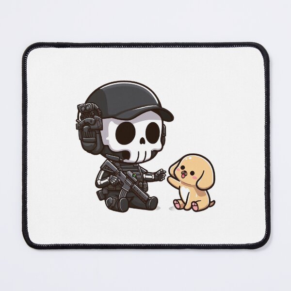 Item preview, Cute skeleton in tactical gear with puppy designed and sold by Wxjtecki.