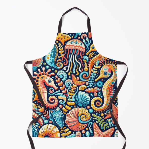 Item preview, Colorful Abstract Sea Animals Pattern designed and sold by DoggoTankDesign.