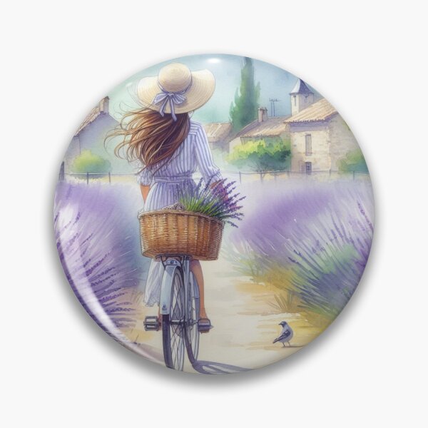Item preview, Lavender Ride Girl Bicycle in Lavender Field designed and sold by ArtUnova.