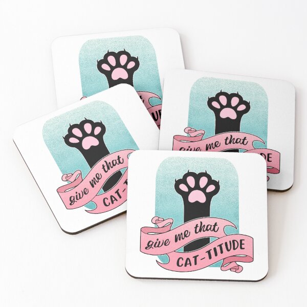 Item preview, Give Me That Cattitude Cat Paw Cat Pun designed and sold by ObsidianDaz.