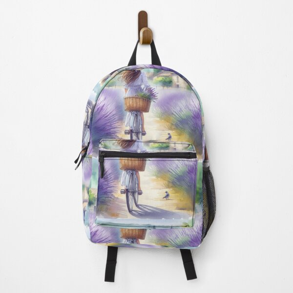 Item preview, Lavender Ride Girl Bicycle in Lavender Field designed and sold by ArtUnova.
