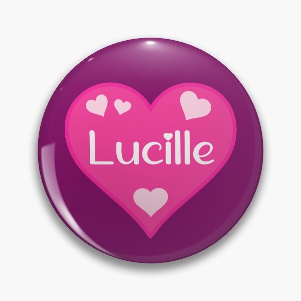 Item preview, Lucille Name Pink Heart  designed and sold by Jeallan Designs.