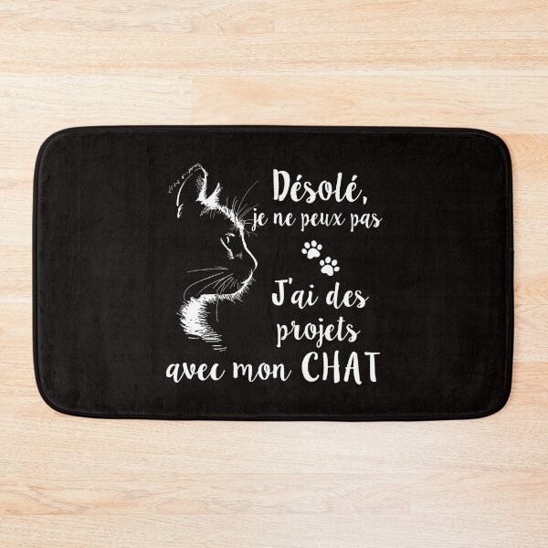 Aperçu de l'œuvre Désolé, je ne peux pas. J'ai des projets avec mon CHAT. créée et vendue par Isadu04.