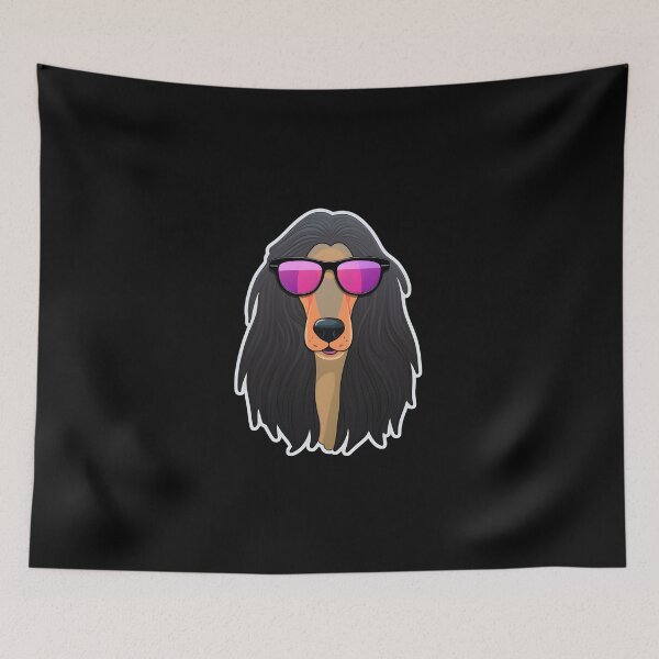 Item preview, Silly Glasses Afghan Hound designed and sold by CUTEDOGGIEZ.