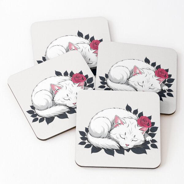 Item preview, Cute Sleeping white Cat  designed and sold by Catophile.
