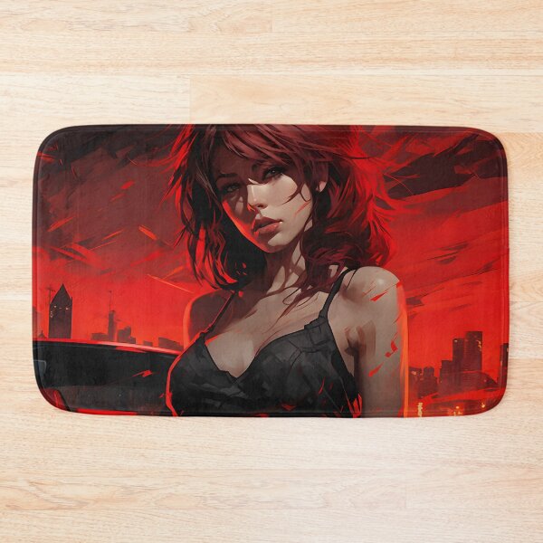 Item preview, Red Radiance: Striking Portrait of a Woman in a Crimson World designed and sold by Cr-AI-tive.