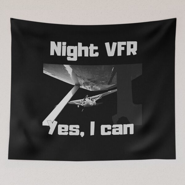 Item preview, Night VFR Yes I can designed and sold by youraircraftart.