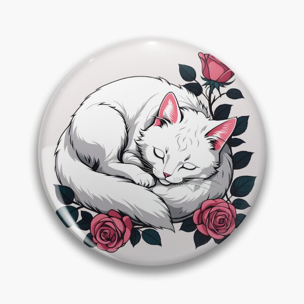 Item preview, Sleeping white cat  designed and sold by Catophile.