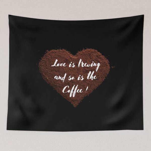Item preview, love is brewing and so is the coffee designed and sold by NaaEchDesign ⭐⭐⭐⭐⭐.