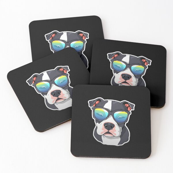 Item preview, American Staffordshire Terrier in Cool Sunglasses designed and sold by CUTEDOGGIEZ.