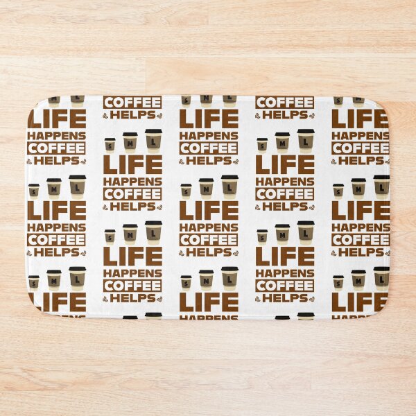 Item preview, Life Happens, Coffee Helps: Embrace Your Coffee Addiction with Aesthetic Coffee Quotes designed and sold by lemamis.
