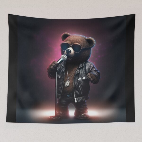 Item preview, Rap Star Bear - Beanie designed and sold by Highlandkings.