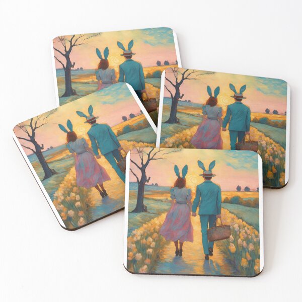 Item preview, In the Mood of Love: A Whimsical Van Gogh-inspired Fantasy with Rabbit Romance designed and sold by OURBYPRODUCTS.