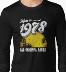 Camiseta de manga larga Hecho en 1978 todas las piezas originales 40.o regalo de cumpleaños
