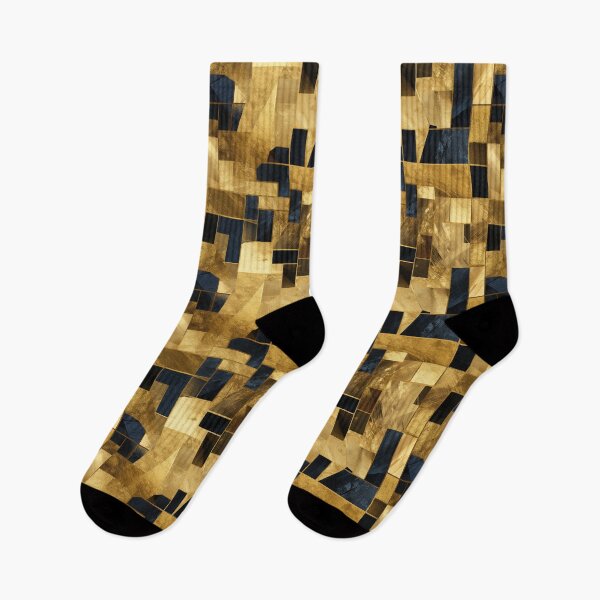 Artikelvorschau, Abstraktes Goldschwarzes modernes geometrisches Muster trendige schicke Kunstdekorformen golden entworfen und verkauft von adlydesigns.
