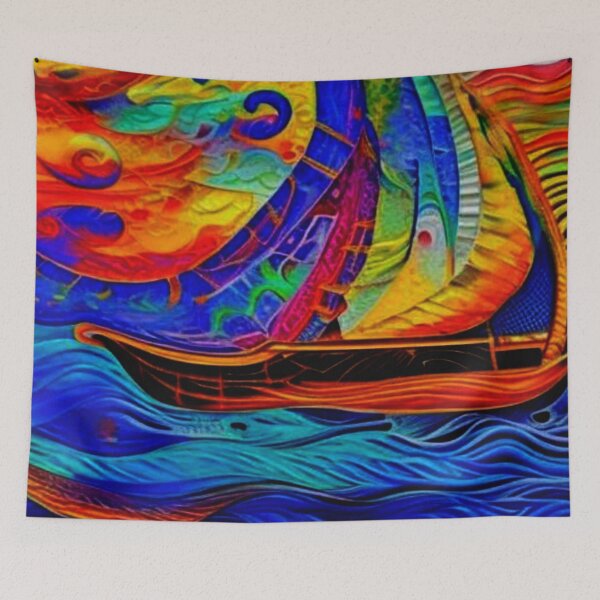 Item preview, Sailing on ancient sea at sunset designed and sold by George Hutton Hunter.
