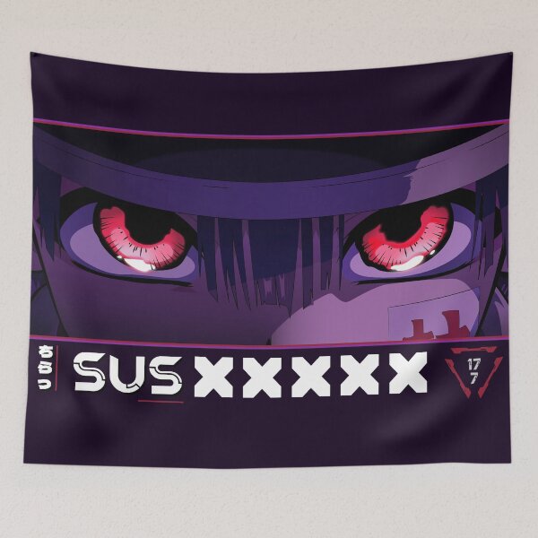 Item preview, Sus Anime Eyes Japanese Typography Anime Style designed and sold by Otakurypto.