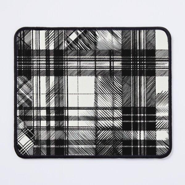 Item preview, Black Sketchy Tarten Pattern designed and sold by DoggoTankDesign.