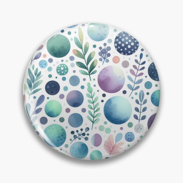 Item preview, Watercolor Polkadot and Leaves Pattern designed and sold by DoggoTankDesign.