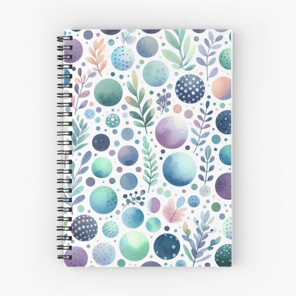 Item preview, Watercolor Polkadot and Leaves Pattern designed and sold by DoggoTankDesign.