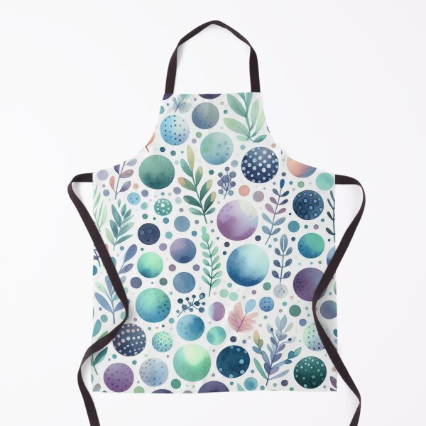 Item preview, Watercolor Polkadot and Leaves Pattern designed and sold by DoggoTankDesign.