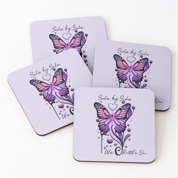 Item preview, Purple Ribbon Butterfly Inspirational Quote designed and sold by tamdevo1.