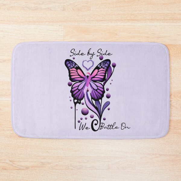 Item preview, Purple Ribbon Butterfly Inspirational Quote designed and sold by Cute & Sassy Custom Gifting Boutiques.