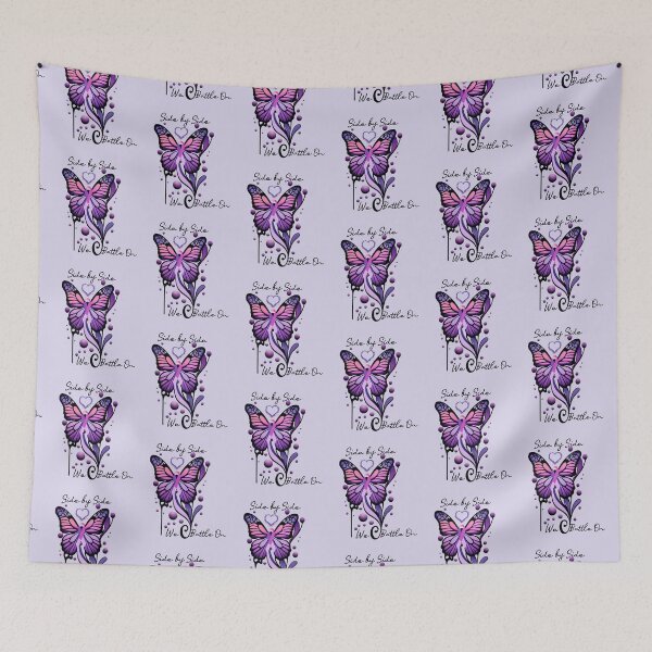 Item preview, Purple Ribbon Butterfly Inspirational Quote designed and sold by tamdevo1.