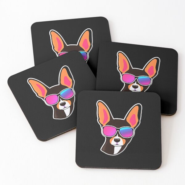 Item preview, Basenji in Cool Sunglasses designed and sold by CUTEDOGGIEZ.