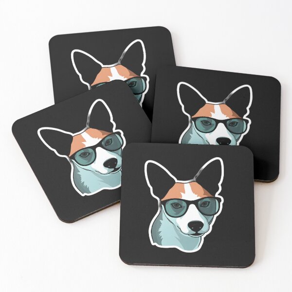 Item preview, Silly Glasses Basenji designed and sold by CUTEDOGGIEZ.