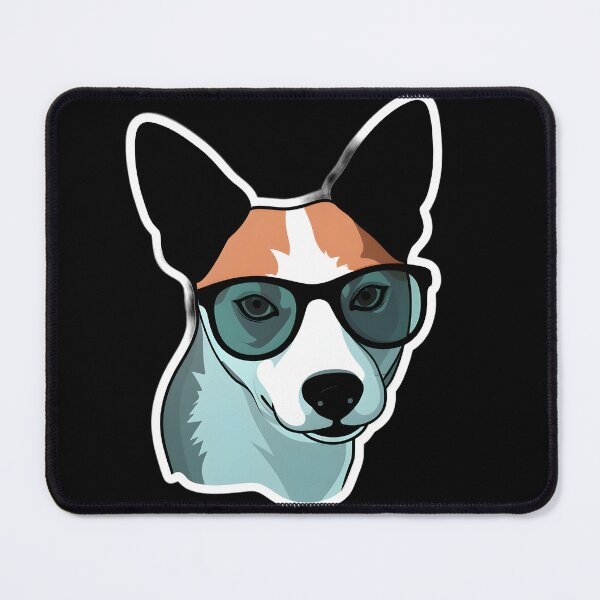 Item preview, Silly Glasses Basenji designed and sold by CUTEDOGGIEZ.