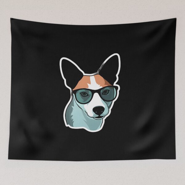 Item preview, Silly Glasses Basenji designed and sold by CUTEDOGGIEZ.