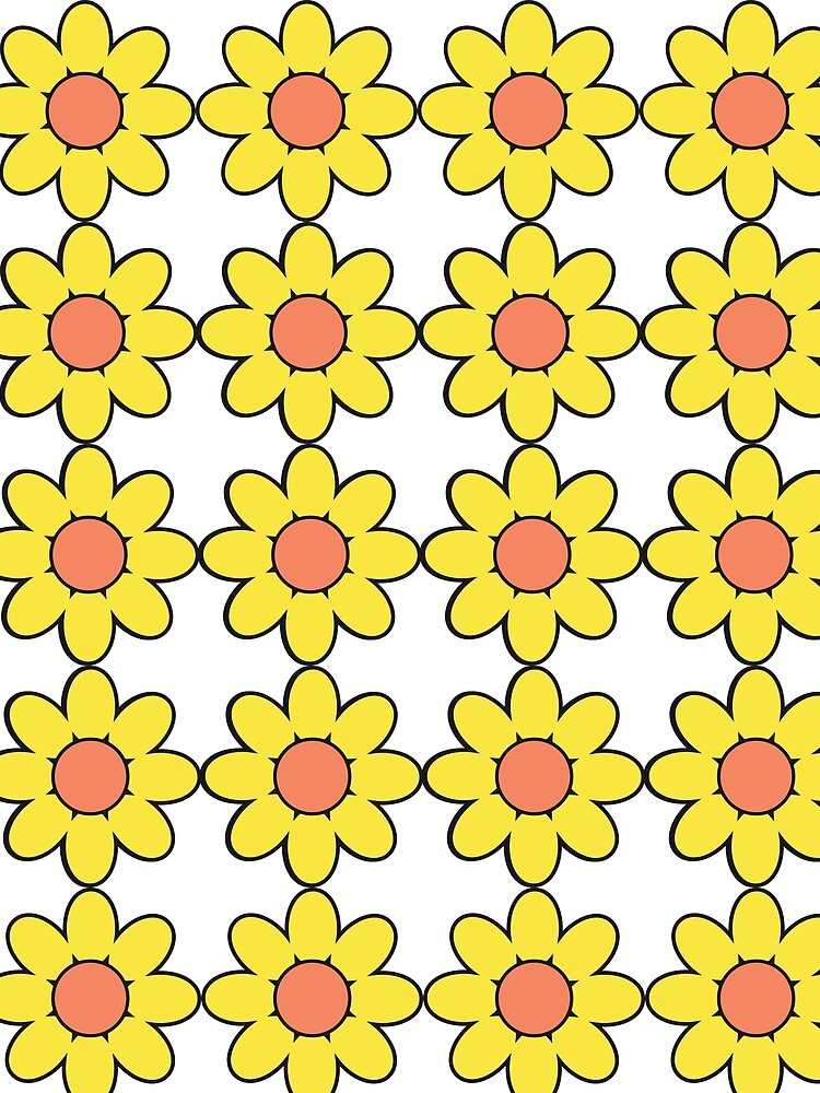 Thumbnail 3 of 3, Scarf, Retro Rounded Flower Pattern designed and sold by shoppnow1.