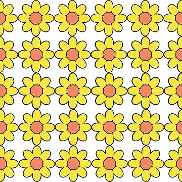 Artwork thumbnail, Retro Rounded Flower Pattern by shoppnow1