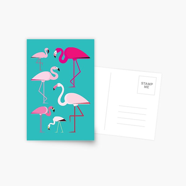 Flamingos Postkarte