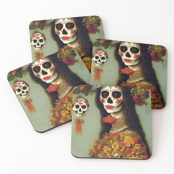 Item preview, Elegant gorgeous La Calavera Catrina, Lady of the afterlife, the Elegant Skull designed and sold by Fantasymachine.