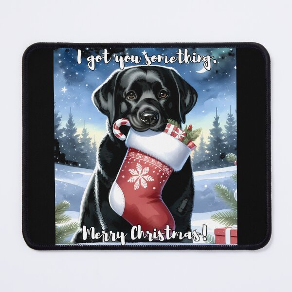 Item preview, black labrador with a sock in its mouth designed and sold by rafal12345.