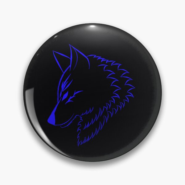 Item preview, Blue Wolf head on dark background designed and sold by ErMa-Designs.
