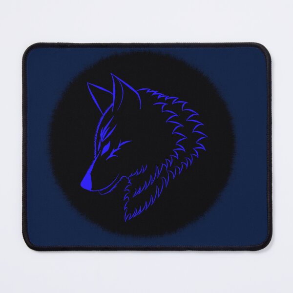 Item preview, Blue Wolf head on dark background designed and sold by ErMa-Designs.