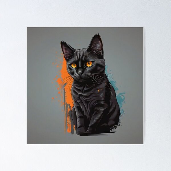 Item preview, Simple black cat high detail designed and sold by FushiguroX.