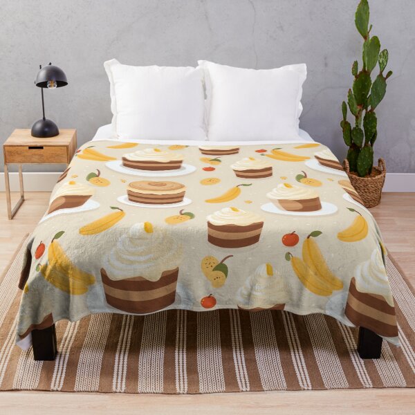 Item preview, Banoffee cake with banana in seamless pattern. designed and sold by Whiteblueshop.